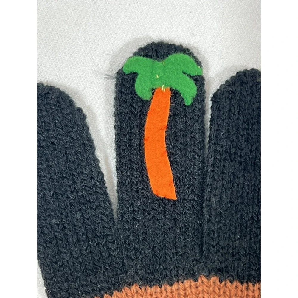 Kidorable‎ Kids Pirate Knit Gloves Blue Brown Skull Finger Puppets Handmade Soft